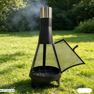 Brasero <span class=keywords><strong>portable</strong></span> en acier sans fumée pour <span class=keywords><strong>camping</strong></span>, extérieur et patio, avec accessoires, table brasero, grill et ensemble de canapés - Product Image 6
