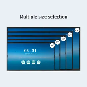 4K Ультра тонкий 65 дюймов интерактивный смарт-светодиодный Конференц-аппарат P1.875 все-в-одном светодиод 4 мм Ag закаленное стекло все-в-одном дисплей