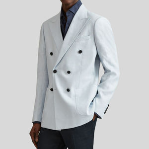 2025 hommes un décontracté berger à carreaux Sport Blazer Savile Street Style chirurgien poignets Double boutonnage manteau veste pour hommes - Product Image 1