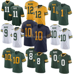 Meilleure qualité personnalisée #10 Love #8 Josh Jacobs #11Jayden Reed #0 Matthew Golden 1923 Maillot de football américain cousu classique - Product Image 1