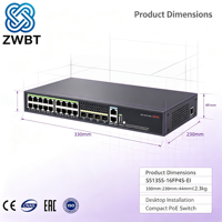 Commutateur H3C S5135S-16FP4S-EI 16 ports empilable POE SNMP QoS VLAN 10G en stock