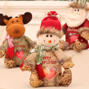 Bolsa de Navidad para manzanas con cremallera, bolsa de regalo de Navidad, bolsa de Navidad para manzanas de Nochebuena, bolsa de regalo con diseño de Papá Noel - Product Image 3