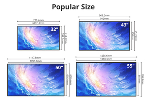 32 43 50 55 inch LCD làm nổi bật 2k 4k 350 500 nits treo tường nhà hàng menu Màn hình hiển thị Bảng menu điện - Product Image 5