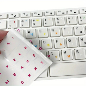 Chiaro russo adesivo in lingua del Film lettera copertura della tastiera per Computer Notebook PC protezione polvere accessori per Laptop