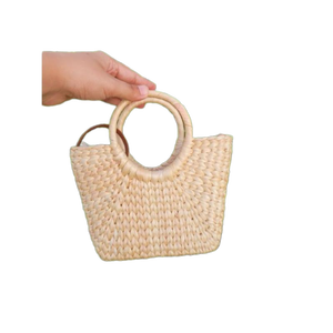 Sacs à eau en jacinthe de rotin en osier marron clair de Style classique livraison rapide pour les femmes cadeau floral du fabricant du Vietnam - Product Image 6