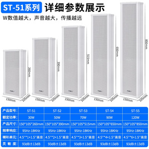 Outdoor Waterproof Speaker Column 300W 4.0 Wall Mounted Amplifier Set For Stadium School Factory Park - Product Image 5