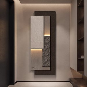 Pha lê sứ sơn nhà máy Acrylic tường nghệ thuật trang trí LED tầng gương hình học trang trí bức tranh tường gương - Product Image 2