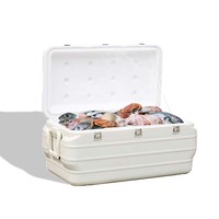 Glacière de Transport de Poisson en Plastique Isotherme en Polystyrène Grande Capacité 170 L, pour Extérieur, avec Service Après-Vente Sans Souci