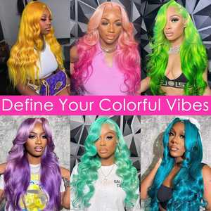 Vente en gros HD Transparent Full Frontal Lace 613 Blonde Straight Perruques de Cheveux Humains pour Femmes 13x4 13x6 Lace Front Perruques - Product Image 5