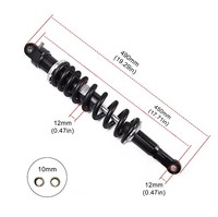 Ressort de 12mm 440mm 450mm 470mm 490mm 500mm 520mm Amortisseur pour QUAD DIRT BIKE ADIRT BIKE ATV Beach