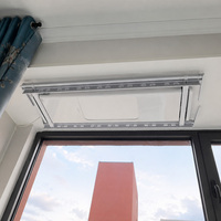 Séchoir à linge électrique motorisé ultra-plat de type plafond, avec conception de levage intelligente et cintre rétractable