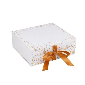 Ribbon printing, folding, flat folding, <b>foldable</b> cardboard, magnetic gift packaging, paper <b>box</b>, food <b>box</b>, customizable - Product Image 1