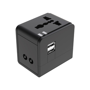 Universal Travel <strong>Adaptor</strong> With Dual <strong>USB</strong> Charging Ports for Europe USA Australia UK International Overseas Travel - Product Image 1