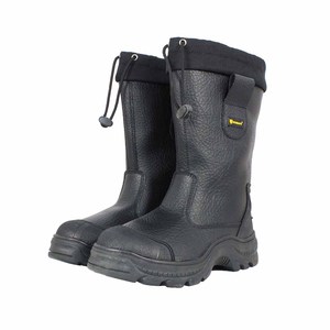 Giày bảo hộ lao động nam da bò thật đen cao cấp, êm ái, mũi thép, kiểu boots đi rừng - Product Image 4