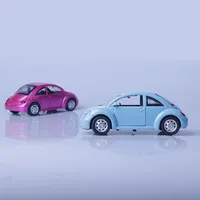 Модель литая под давлением в масштабе 1:32 Volkswagen Beetle, модель автомобиля с 3 открывающимися дверцами, литой под давлением игрушечный автомобиль, модель