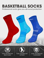 Chaussettes de sport pour hommes en tricot respirant, antidérapantes et compressives Kunli, vente en gros