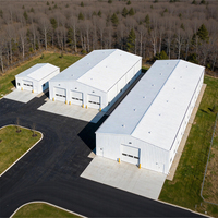 Estructura de Acero Estructural para Almacenamiento, Galvanizada, Pre-fabricada, con Certificación ISO, Tipo Pole Barn