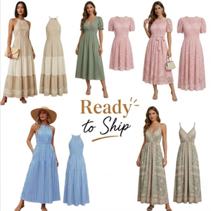 Vestidos de Verano de Longitud Media para Adultos, Estilo Casual para Oficina, Surtido Variado, Envío al por Mayor - Product Image 1
