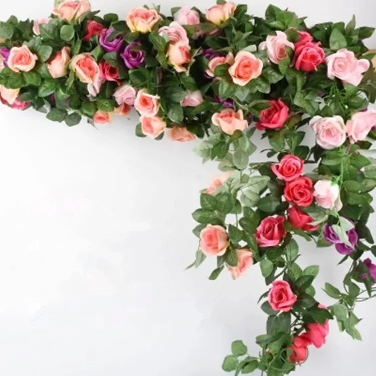 Guirlande de fleurs artificielles Amazon, m, fausses fleurs, pour un arc de mariage, pour un couloir, pour une décoration murale de maison, vente en gros