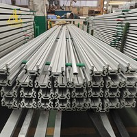 Profilé d'extrusion en aluminium anodisé 6063 T5, aluminium anodisé extrudé sur mesure pour la construction et les cadres
