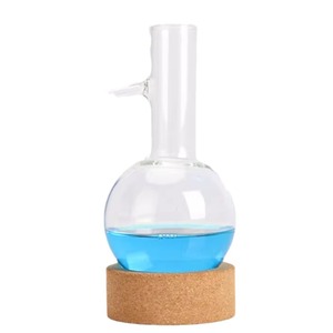 ฐานรองขวดแก้วทรงกลม Xinbojia ขนาด 80 มม. พร้อมจุกไม้ก๊อก สำหรับการทดลองทางเคมี - Product Image 1