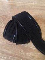 Accessoires de vêtements pour bricolage personnalisés sangle en caoutchouc nylon noir extensible bande élastique antidérapante en silicone caoutchouc tressé