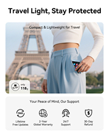 Écouteurs Traducteurs Autonomes Wooask A9 avec Écran, Appareil de Traduction IA en Temps Réel, Prise en Charge des Appels et du Partage de Point d'Accès