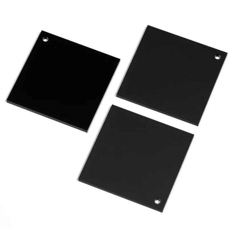 Feuille acrylique noire solide, matière première acrylique de Non-transparence, traitement adapté aux besoins du client de feuille de plexiglass,