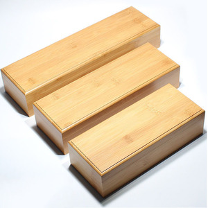 Caja rectangular de bambú de 6 pulgadas de alto, hecha a mano para almacenar té, dulces, regalos, artesanías, caja de madera maciza hecha a medida. - Product Image 4