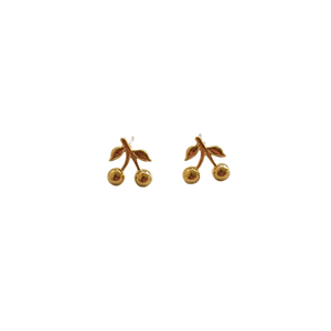 ต่างหูเชอร์รี่สแตนเลสสตีล 316L ชุบทอง PVD เครื่องประดับแฟชั่น - Product Image 2