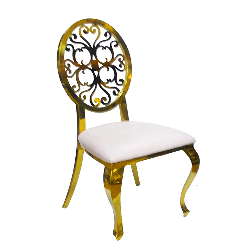 새로운 디자인 금 금속 왕 두바이 결혼식 의자