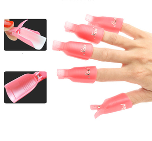 Clipes removedores de esmalte em gel uv reutilizáveis, clipes para remoção de unhas em gel, limpeza de unhas de dedo, 10 peças - Product Image 4