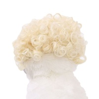 Perruques amusantes transfrontalières pour animaux de compagnie (chats et chiens) - Divers styles de dessins animés, accessoires de costume pour fêtes et vacances, en nylon, vente en gros et dropshipping