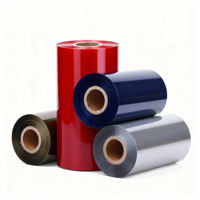 Cintas de Impresora de Etiquetas COMPATIBLES, Color Rojo Cereza, Cinta de Carbono a Base de Resina Mejorada para Etiquetas Decorativas de Regalos Navideños