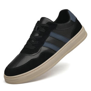 รองเท้าหนังแท้ผู้ชายแฟชั่นใหม่สำหรับฤดูใบไม้ร่วง ระบายอากาศได้ดี พื้นยางลายทางสีขาว เหมาะสำหรับใส่ลำลองกลางแจ้ง - Product Image 2