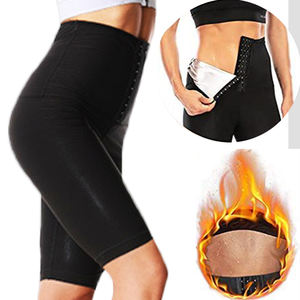 Wholesale Women's High-Waisted Sweat <b>Shorts</b> Home Use <b>Body</b> <b>Shaper</b> Waist Trainer Slimming Leggings Pants - Product Image 6
