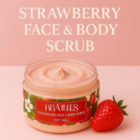 Exfoliante Corporal de Fresa 300g, Crema Exfoliante para Rostro y Cuerpo para Spa, Venta al por Mayor, Suministro y Exportación de Marca Privada