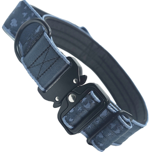 Premium Jacquard Dog <b>Collar</b> with Moon Cutout Handle, Soft Padded Heavy Duty <b>Metal</b> Buckle <b>Collar</b> for Large Dogs - Product Image 1