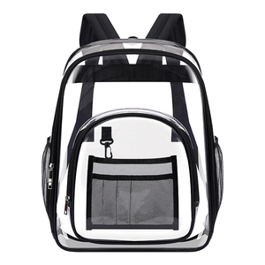 Nhiệm Vụ Nặng Nề Màu Đen Trong Suốt Ba Lô Cho Các Trường Học Lớn Xem Thông Qua Ba Lô Rõ Ràng Bookbag Cho Sinh Viên Làm Việc Du Lịch - Product Image 1