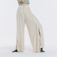 Pantalon de danse pour femmes adultes Baiwu, pantalon classique à jambes larges, pantalon d'entraînement pour la danse moderne 125107137