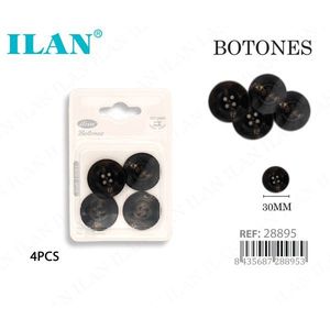 Bottoni Ilan 30 mm 4 pezzi per abbigliamento e cappotti - Product Image 3