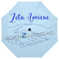 Parapluie de voyage compact haut de gamme Zeta Amicae Sororities, tendance et performant, pour la pluie et le soleil, léger et portable, s'adapte à un sac à dos