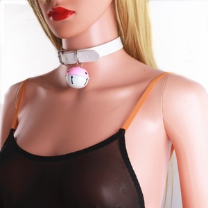สร้อยคอหนัง PU แบบกระดิ่งใหญ่สีดำขาวสไตล์ยุโรปและอเมริกาใหม่  เครื่องประดับเซ็กซี่สำหรับคู่รัก  สายคล้องคอ - Product Image 5