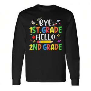 Camiseta de manga larga para niños de 1.º grado y 2.º grado, regreso a clases - Product Image 2