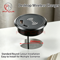 Prise de courant intelligente de bureau avec station de charge sans fil et ports USB-C USB-A pour table de bureau