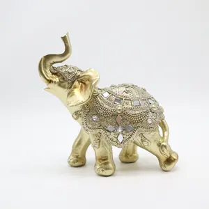 カスタムレジンクラフト象の彫刻動物の装飾品家の装飾の彫刻像のための象の像