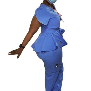 Set di Scrub da donna Set da <span class=keywords><strong>infermiera</strong></span> chirurgica uniforme ospedaliera fabbrica infermieristica medica divisa da donna - Product Image 1