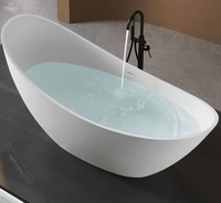 Baignoire autoportante en acrylique au design moderne, avec fonction bain à remous et massage, pour salle de bain et hôtel