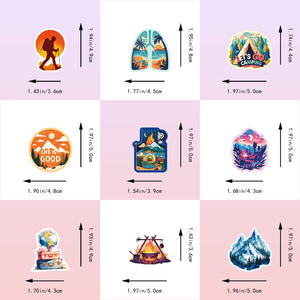 50 adesivi per avventure all'aria aperta, escursionismo, campeggio, viaggi, doodle, per valigie, laptop, fai da te - Product Image 4