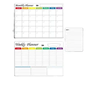 Custom Weekly Magnetic Calendar Fridge magnets sticker magnetic materials For Fridge